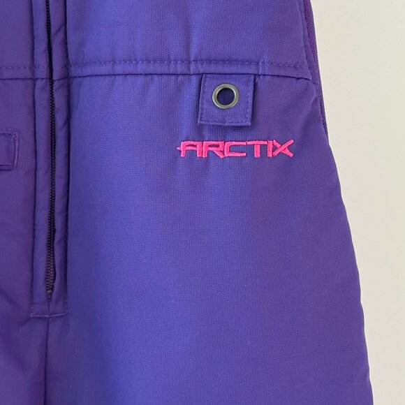 Arctix Girls Youth Insulated Snow Bib Overalls - Snow Suit 3K - Purple - M - Picture 5 of 8